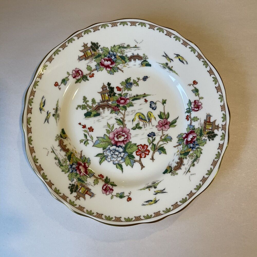 Vintage‎ Crown Staffordshire England Pagoda BREAD Plate Dessert